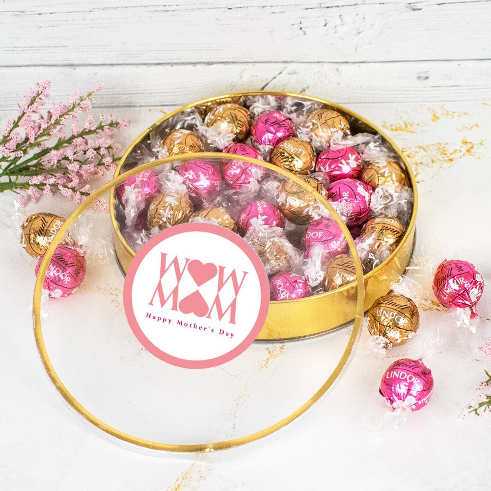 Mother's Day Chocolate Truffle Gift Tin Large Plastic Tin - MOM