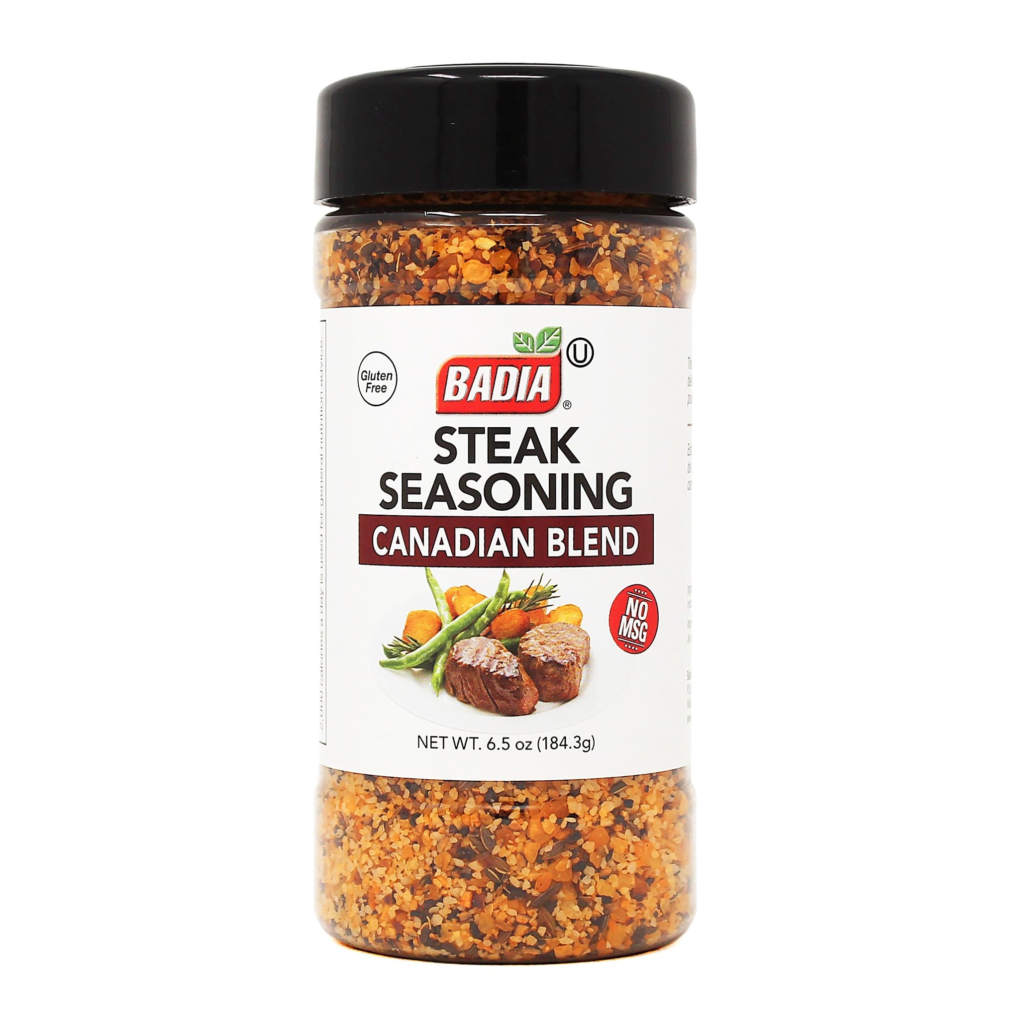 Badia Steak Seasoning Canadian Blend, 6.5 oz - Savory Salt, Garlic & Spice Mix with Paprika, Smoky Grill Rub