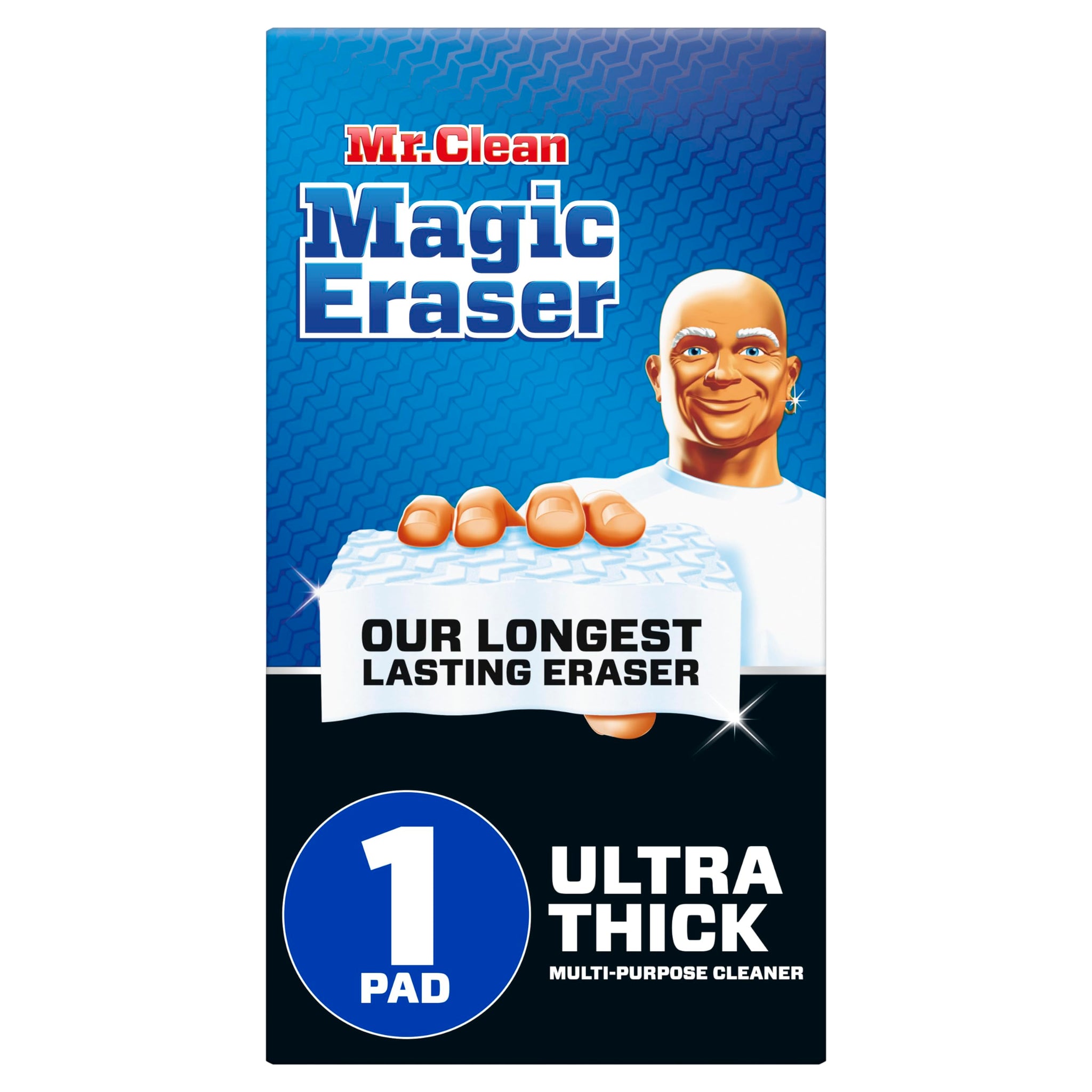 Mr. Clean Magic Eraser Ultra Thick Multi Purpose Cleaner, Magic Eraser Sponge Multi Surface Cleaner, 1ct