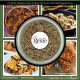 Culinary Genie Salt-Free Peppery Sage Seasoning Blend - Savory Sausage & Poultry Style Spice Blend, No Salt Added