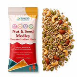Snacks Solutions Nut & Seed Medley - Healthy Snack & Salad Topper with 5g Plant Protein, Vegan & Gluten Free, Roasted Crunch, Tomato Italian Herb