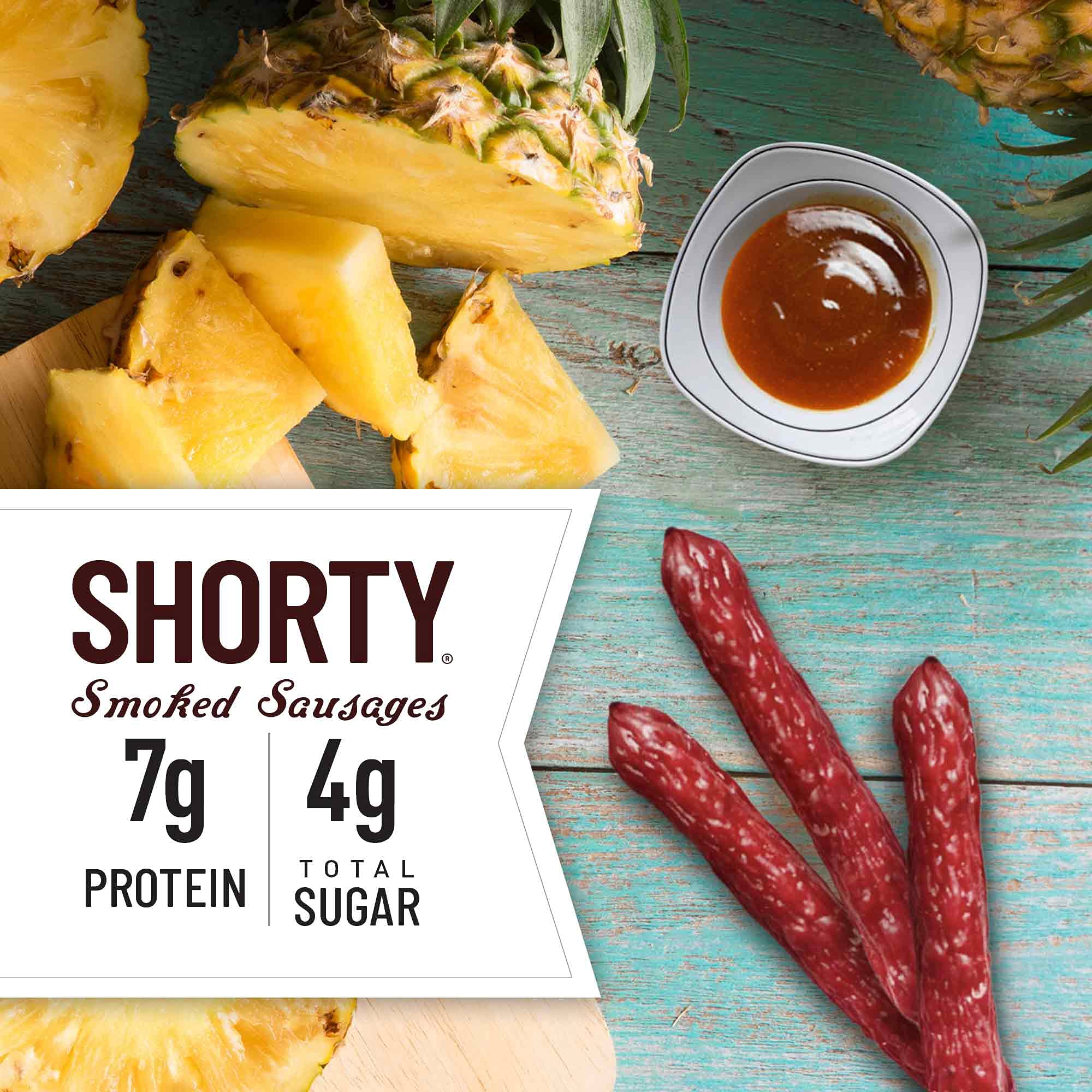 Duke's Pork Teriyaki Smoked Shorty Sausages, 7g Protein Per Serving, 5 oz.