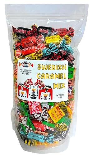 Swedish Caramel Candy, Individualy wrapped 2 Pound Bag (sku mxcaramel-bg4)