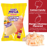 Mango Chamoy Cotton Candy, Sweet and Spicy Sugar Floss, Individually Wrapped Treats, 3.1 Ounces Each (Pack of 6)