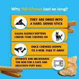MIGHTY CHEWZ Yak Chew Refill Pack Only, Extra Large (4 Pieces) - Pre-Drilled, Ready to Chew and Designed for Safety