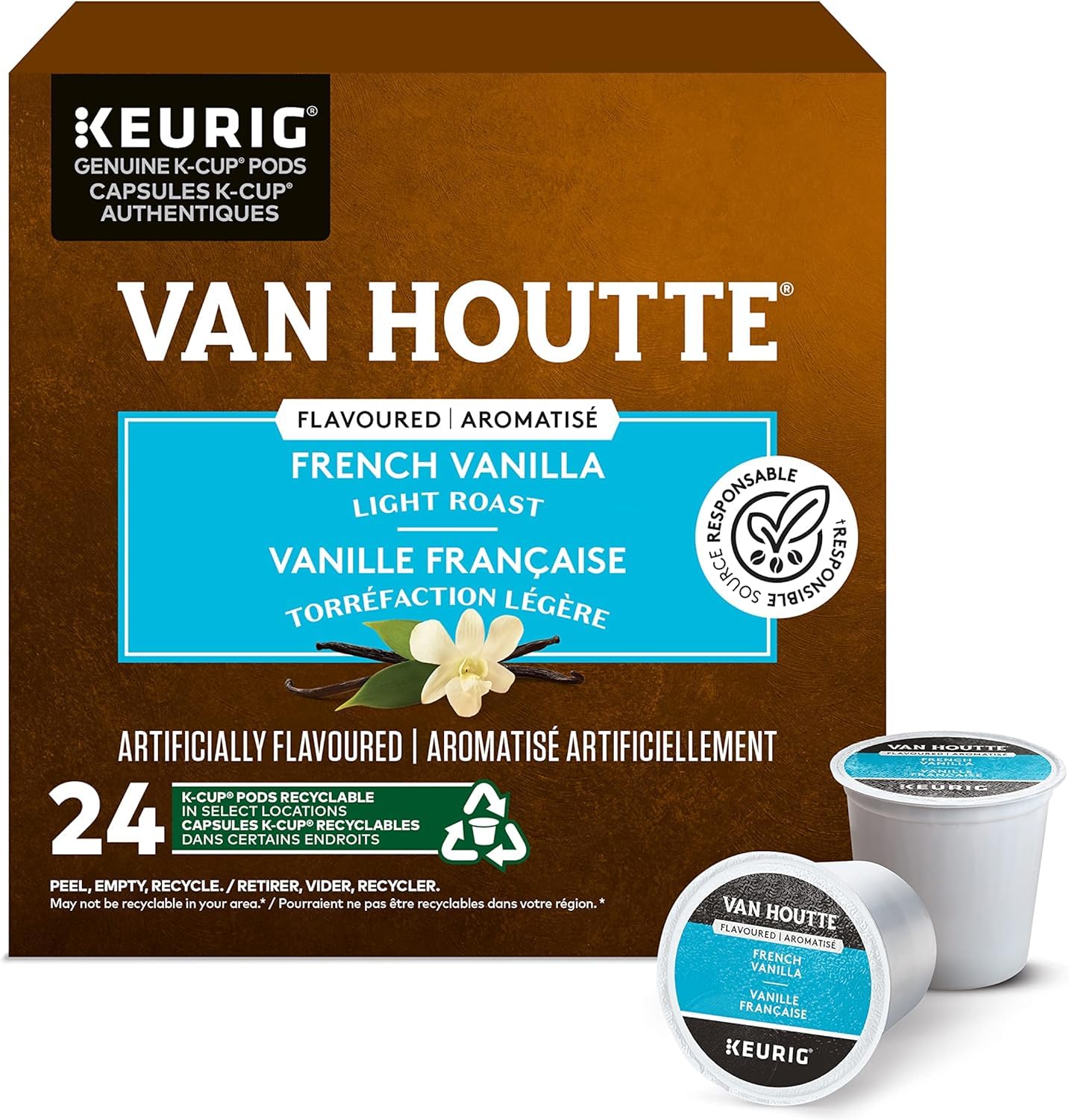 Van Houtte French Vanilla Coffee Keurig K-Cups, 24 Count