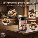 Huckleberry Pie Filling Montana Grown - 20 oz Real Fruit Grown & Hand Picked from Bounty Foods this is Vegan Friendly | Gluten-Free | Non-GMO for Pies
