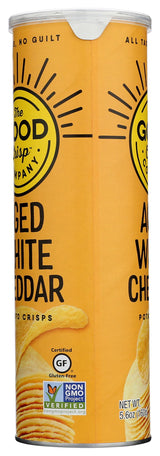 The Good Crisp Company, Potato Crisps Aged White Cheddar, 5.6 Ounce