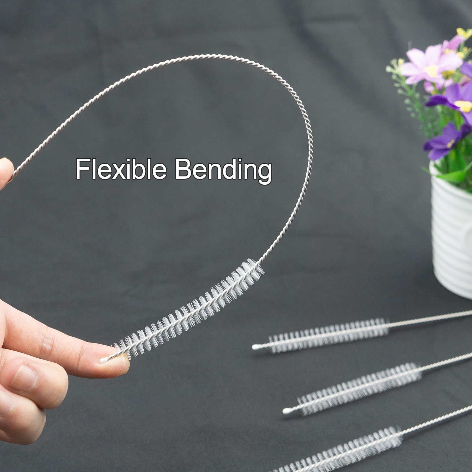 Straw Cleaner Brush for Stanley, 4Pcs Reusable Extra Long Straw Cleaning Brush for 14oz 20oz 30oz 40oz Stanley Mug, Cleaning Brush for All Plastic