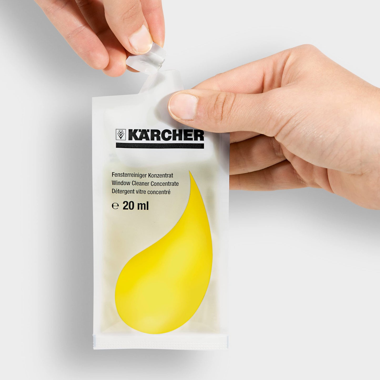 Karcher WV Window Vacuum Cleaner Concentrate for Window Vacuum Spray Bottle - Four 20ml pouches