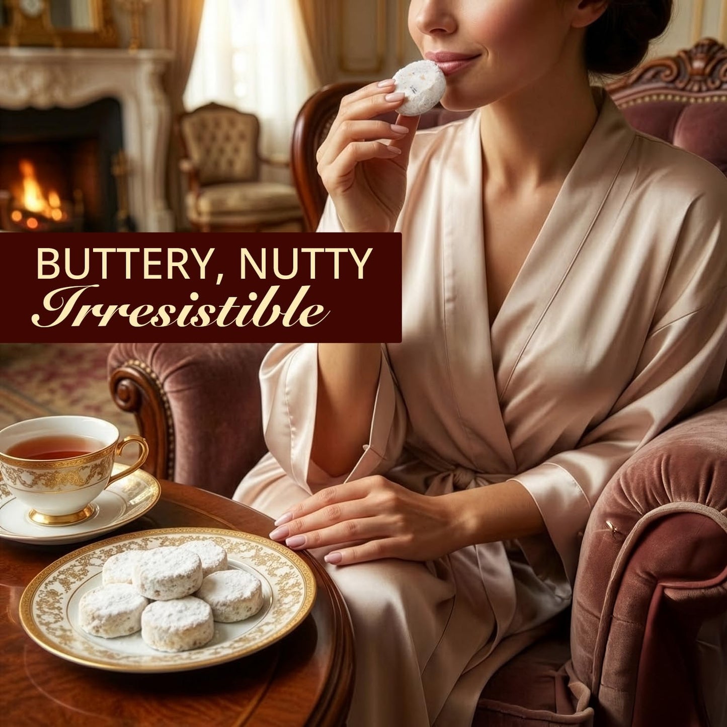 Cremelle Butter Pecan Meltaway Cookies, Pack of 18 Butter Pecan Cookies, Thoughtful Food Gifts for Adults, Ultimate Cookie Gifts for Mothers Day