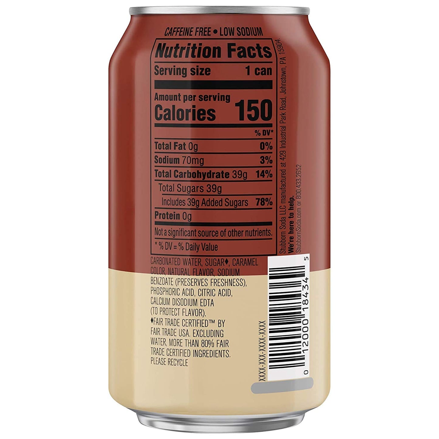 Stubborn Soda, Classic Root Beer, 12 Fl Oz Cans (Pack of 12)