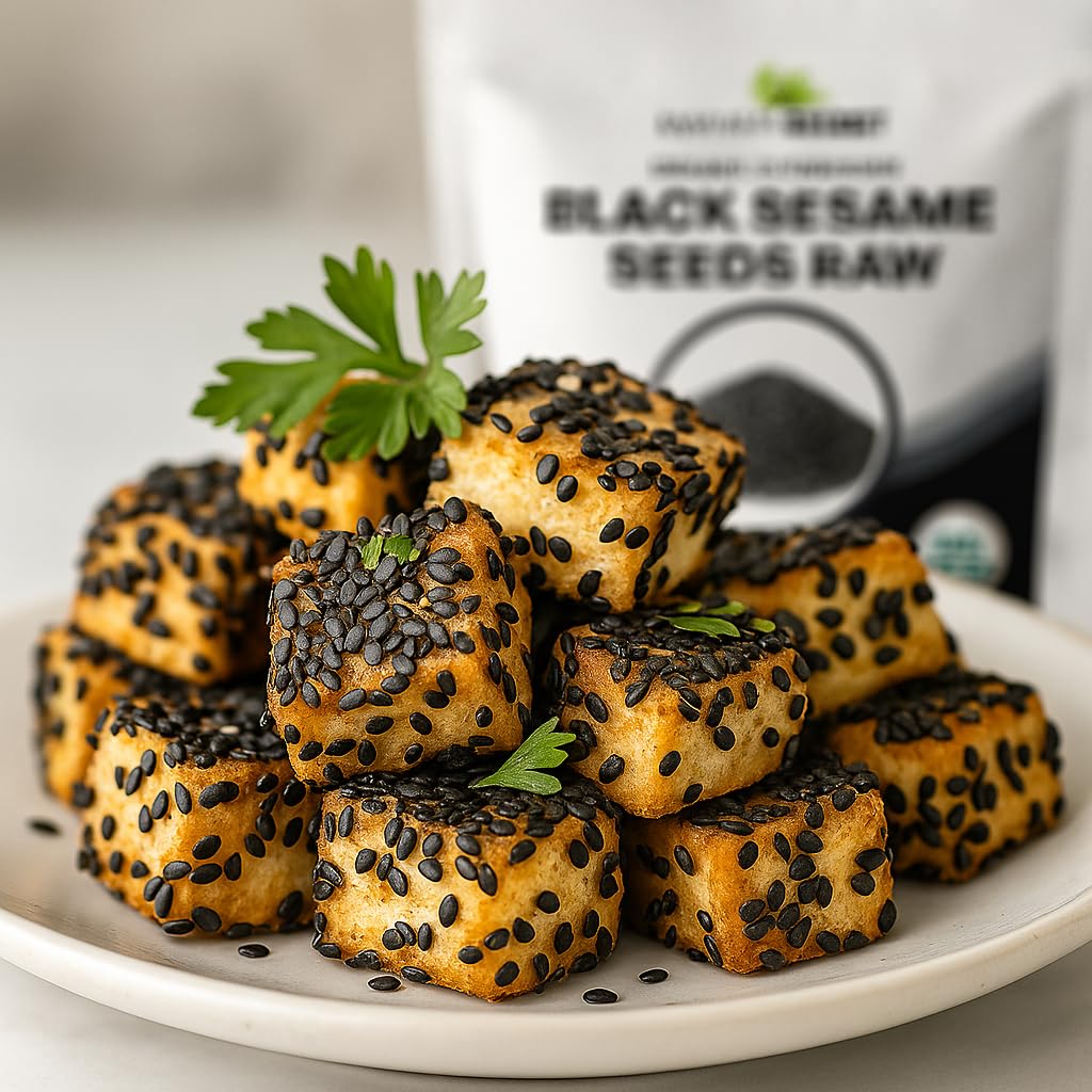 Mayan's Secret - Organic Black Sesame Seeds Raw - USDA Certified, Vegan, Non-GMO, Gluten-Free - High Protein & Nutrient-Rich Superfood - (907g) 2lbs