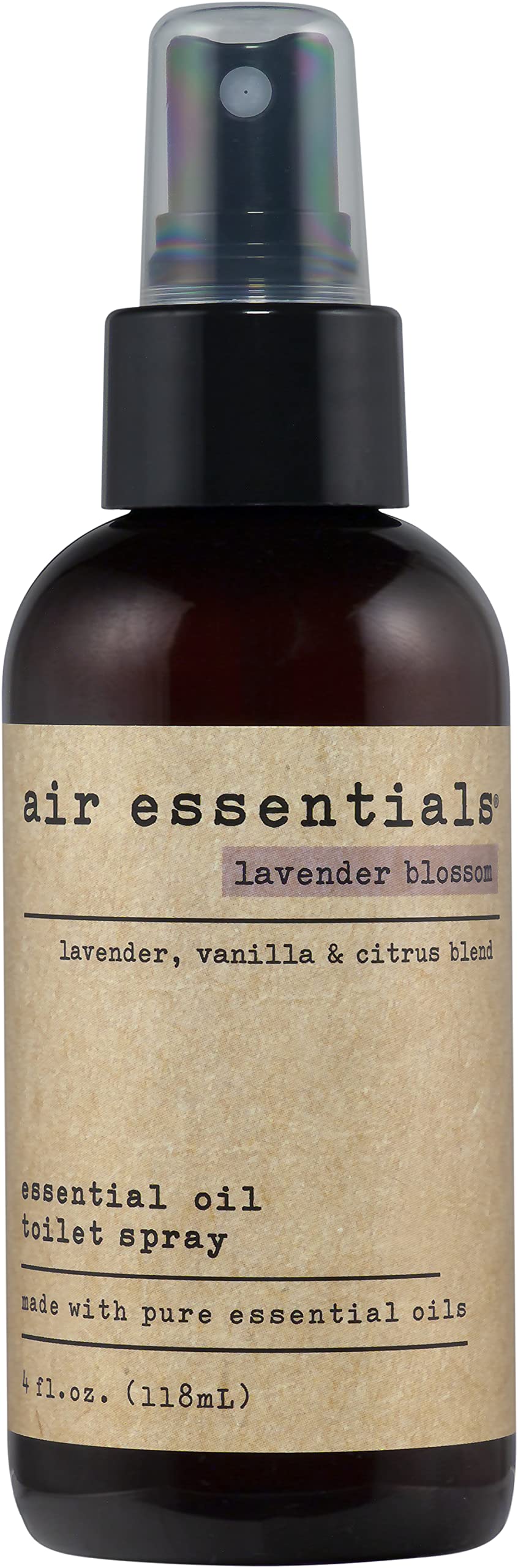 Air Essentials 4 oz Essential Oil Toilet Spray - Eliminate Bathroom & Toilet Odors with Pure Essential Oils - Air Freshener Made with Clean