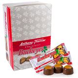 Anthony-Thomas, Buckeye Bars, Peanut Butter & Milk Chocolate Buckeyes in Ohio State Buckeyes Box, 72 Deliciously Delightful Snacks (24 Count, 3 Packs)