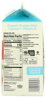 365 By Whole Foods Market, Organic Orange Juice With Calcium And Vitamin D, 52 Fl Oz