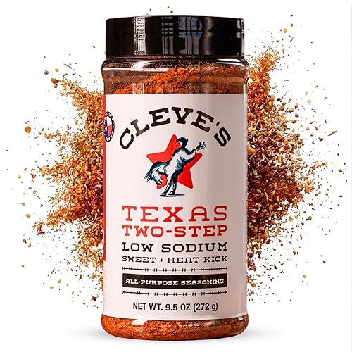 Cleve's Gourmet All Purpose Texas Two Step Seasoning, Sweet Heat Seasoning for Grilling & Cooking, Seasoning with Bright Herbs & Warm Spices, 9.5 oz