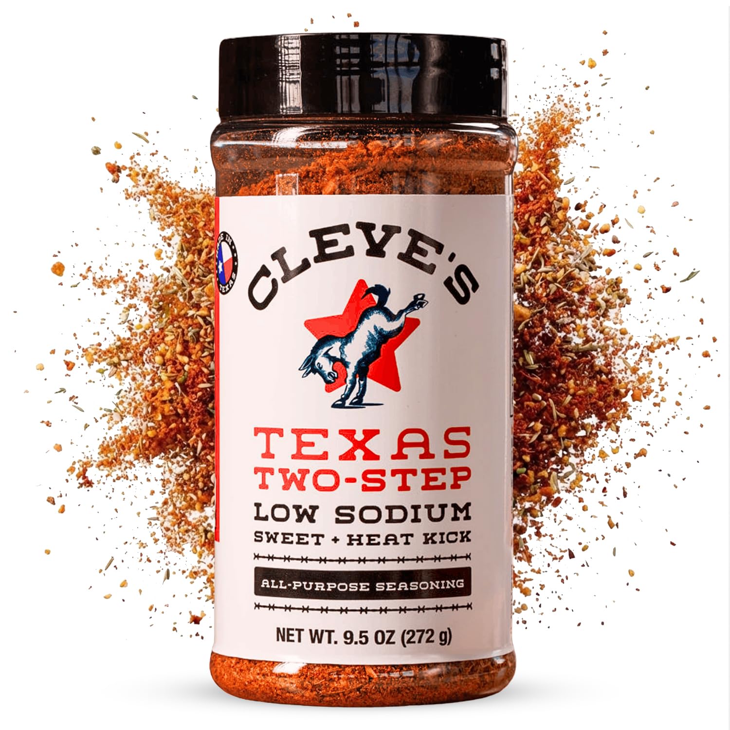 Cleve's Gourmet All Purpose Texas Two Step Seasoning, Sweet Heat Seasoning for Grilling & Cooking, Seasoning with Bright Herbs & Warm Spices, 9.5 oz