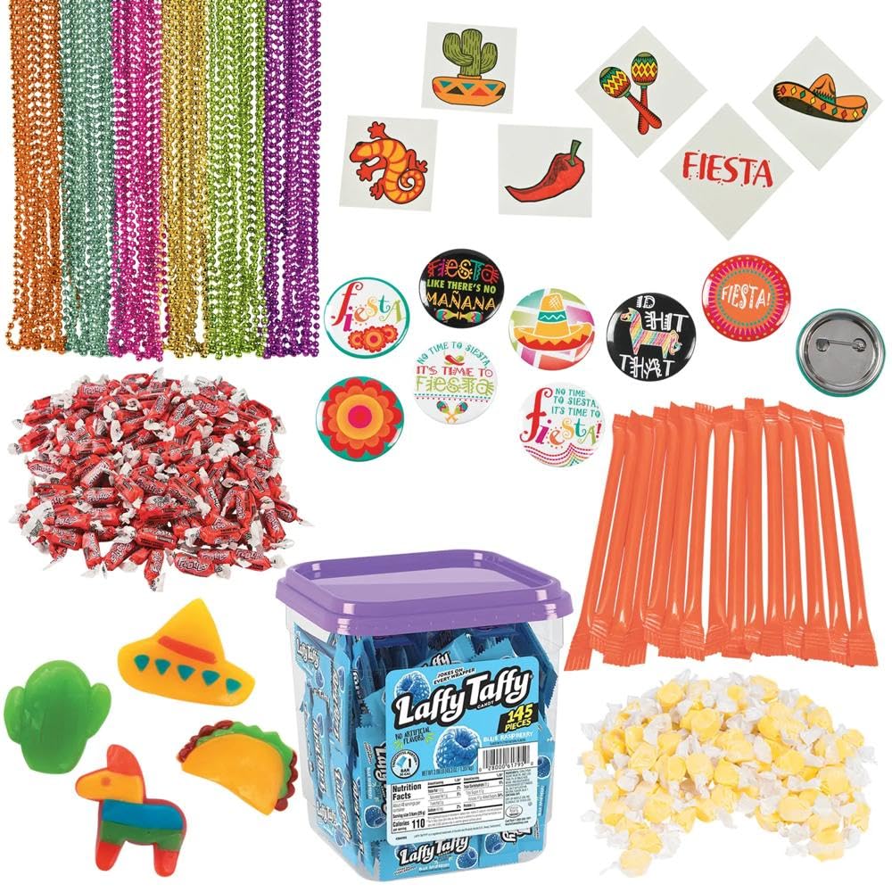 Fun Express Fiesta Candy & Favors Throw Kit - 1120 Pieces