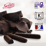 Sweet Candy Dark Chocolate Orange & Cherry Sticks - Chocolate Covered Candy - Orange & Cherry Flavors With Chocolate Coating - Old Fashioned Sweet