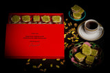 Lezzet, Handmade Baklava-Style Turkish Delight, Chocolate & Pistachio Lokum, 15 Pieces, Premium Dessert Treat, 14.1 oz (400gr)