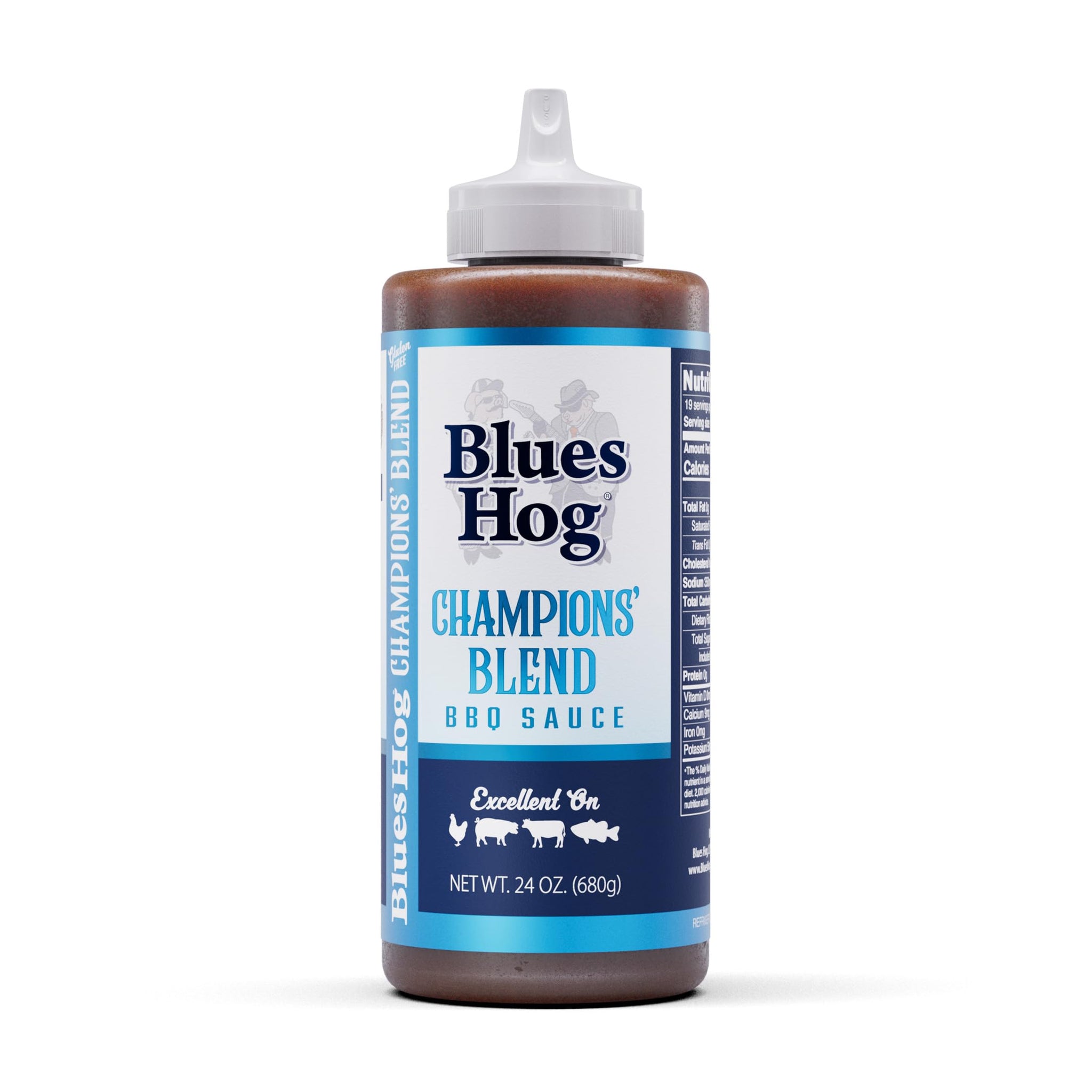 Blues Hog Sauce Barbecue Sauce Box, Champions' Blend 24 oz and Sizzlin' Heat 22 oz Duo Pack, Variety Pack Sampler, Gift Set, All-Natural & Gluten