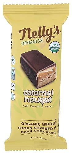 Nellys Organics Organic Dark Chocolate Caramel Nougat Bar, 1.6 OZ