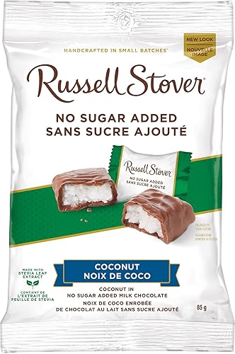 Russell Stover Candies Sugar Free Coconut Bars, 3 Ounce Bag, Set of 3