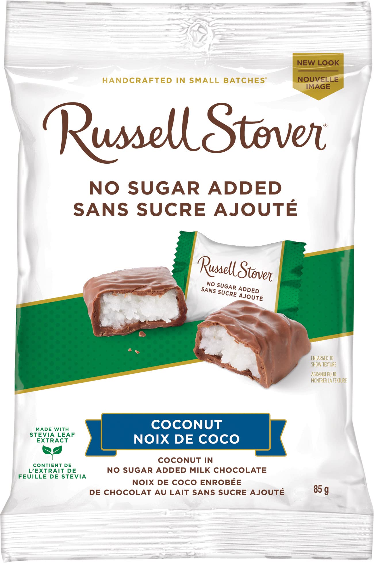 Russell Stover Candies Sugar Free Coconut Bars, 3 Ounce Bag, Set of 3