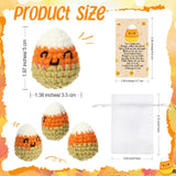 Blueweenly 20 Sets Crochet Candy Corns Bulk, Fall Religious Candy Corn Gift