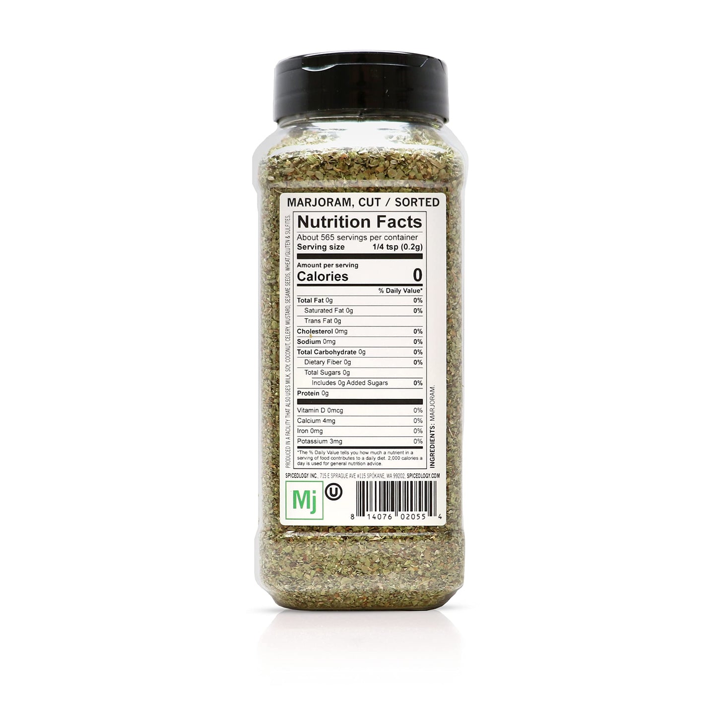 Spiceology - Dried Marjoram Herb Leaves - 4 ounces