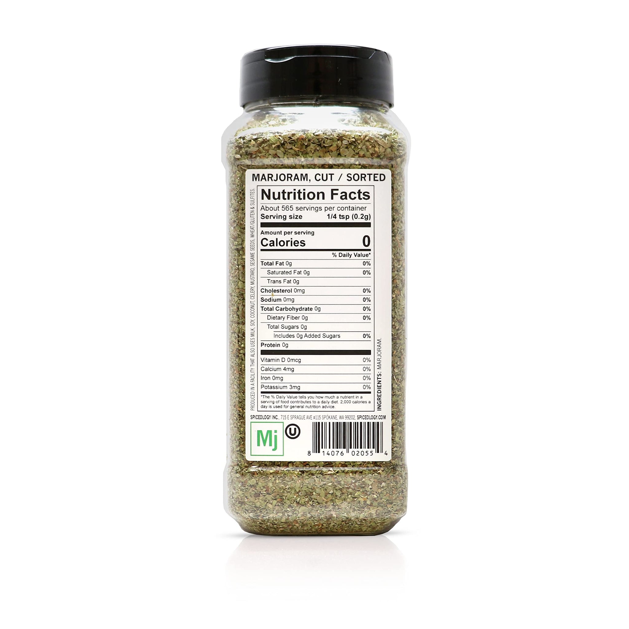 Spiceology - Dried Marjoram Herb Leaves - 4 ounces