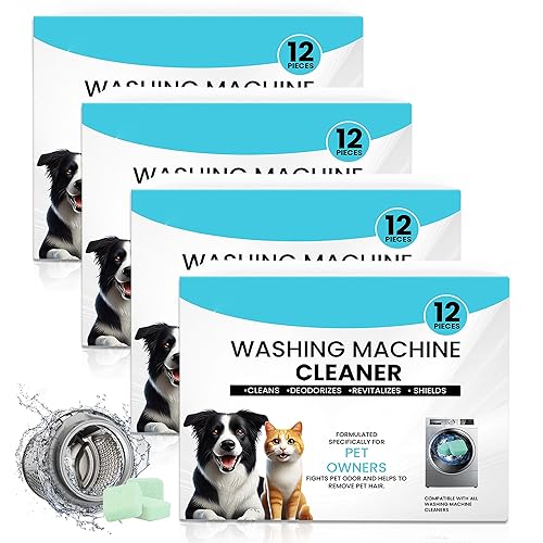 Evnttlion Washing Machine Cleaner 48 Pack-24 Month Supply,Cleaning Tablets Formulated for Pet Owners for He,Easy Pet Hair Remover for Laundry.Top