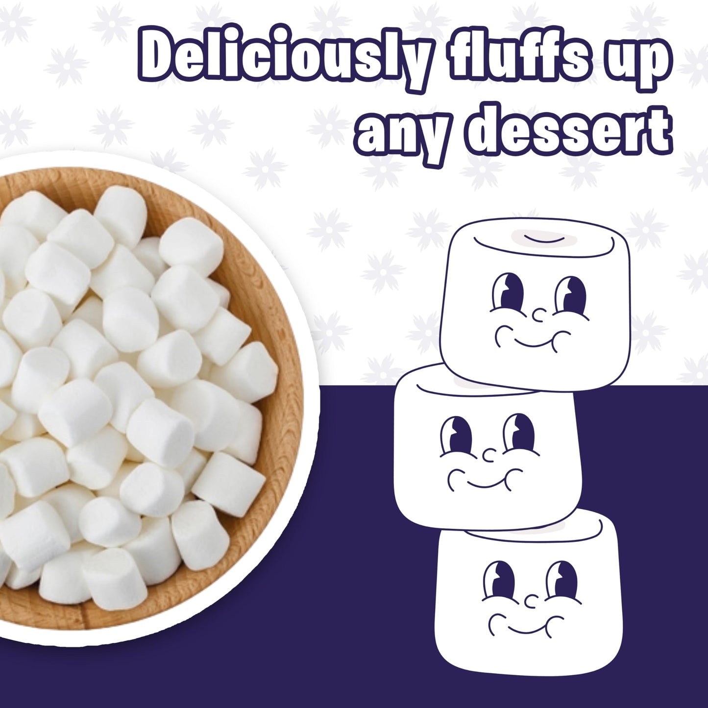 2 Pounds of Campfire Mini White Marshmallows - Made with Natural Vanilla, No Artificial Flavors - Great for Hot Chocolate, Baking, Rice Crispy Treats