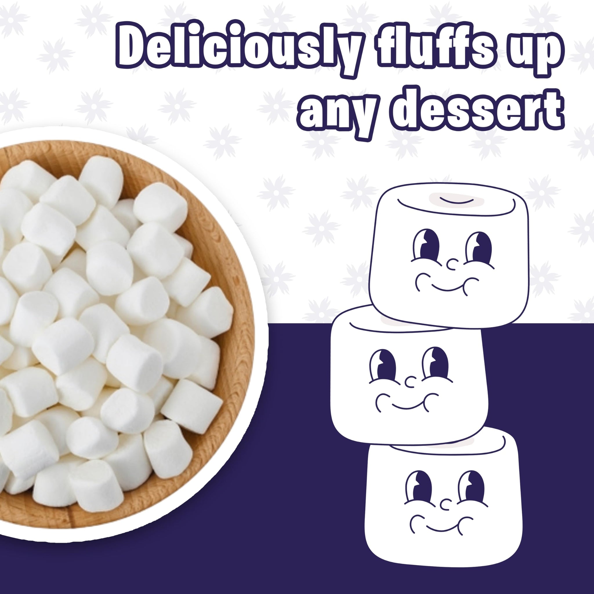 2 Pounds of Campfire Mini White Marshmallows - Made with Natural Vanilla, No Artificial Flavors - Great for Hot Chocolate, Baking, Rice Crispy Treats