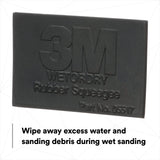3M Wetordry Rubber Squeegee 05517, 2-3/4 in x 4-1/4 in, Comfort Fit, Flexible, For Wet Sanding