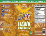 HAWK ENERGY SWEET TEA - JADE DRAGON TEA - Premium Sugar Free Energy Drink - 12 Pack - 12 oz cans - Focus and Power - 30mg Caffeine, BCAA's, B6/B12