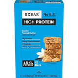 RXBAR High Protein Bars, Gluten Free, Protein Snacks, Vanilla Peanut Butter, 25.3oz Box (12 Bars)