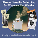 Kuju Coffee Premium Pour Over Individual Coffee Packets - Backpacking, Travel, Camping Organic Coffee Singles - Fair Trade & Eco-Friendly - Ethiopia