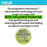 Neat Tall Kitchen 30 Gallon Drawstring Trash Bags - (MEGA 120 COUNT) - Triple Ply Fortified, Eco-Friendly 50% Recycled Material, Neutralize+ Odor