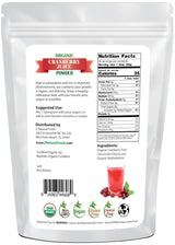 Z Natural Foods Organic Cranberry Juice Powder, Nutrient-Packed Superfood Powder, Perfect for Smoothies, Tea, Juice, Cooking, and Baking, Vegan