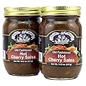 Amish Wedding Kettle Cooked Salsa, Thick and Chunky Pack of 2 14.5 ounce Jars, Hot Cherry