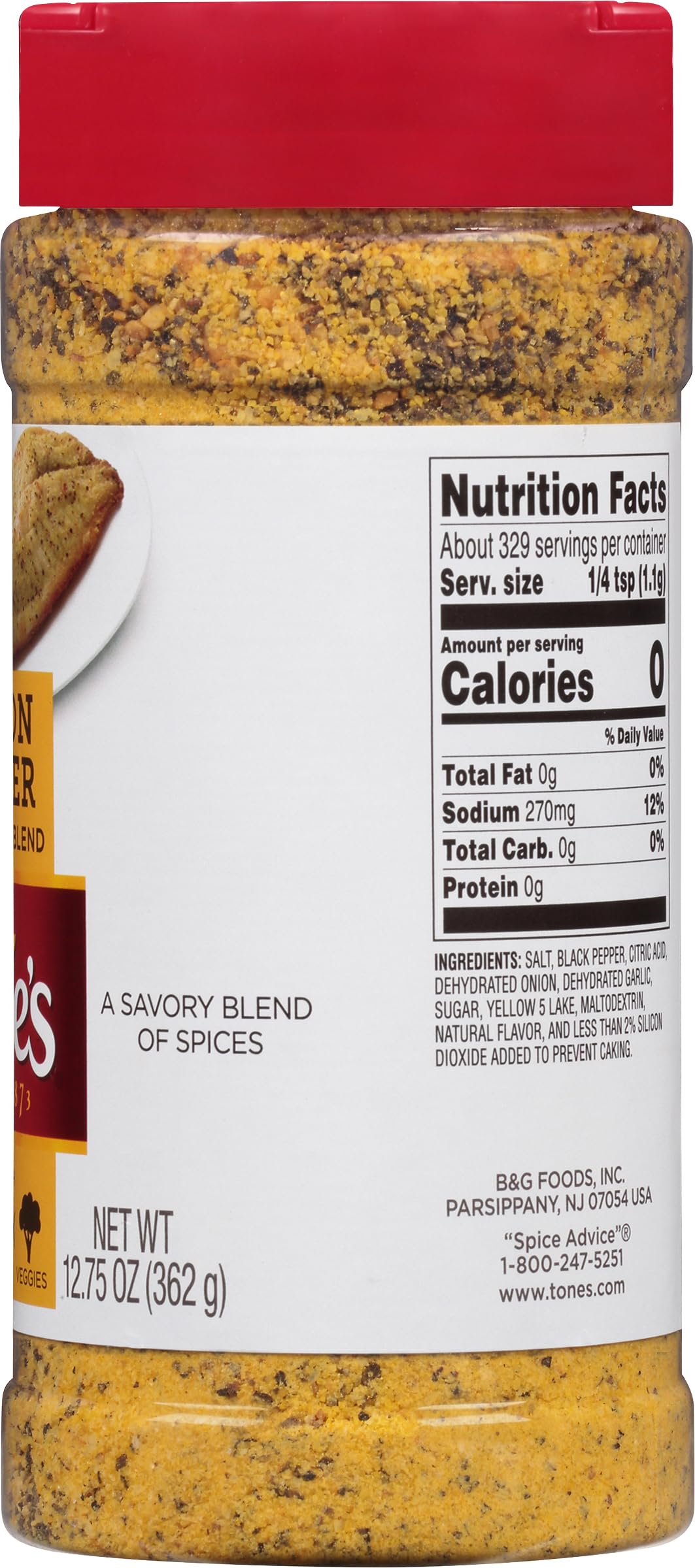 Tone's Lemon Pepper Seasoning Blend, 12.75 Ounce