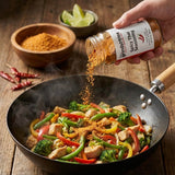 Stir Fry, Spicy Thai Seasoning, Salt Free Spice blend, Suited for all Vegetables, Meat, Stir Fry, Popcorn, Noodles, 2.5 oz Glass Bottle with Sifter