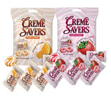 Creamy Delight Hard Candy | Original Classic Creamy Delight Individually Wrapped Candies | The Taste of Fresh Strawberries or Orange Swirled in Rich