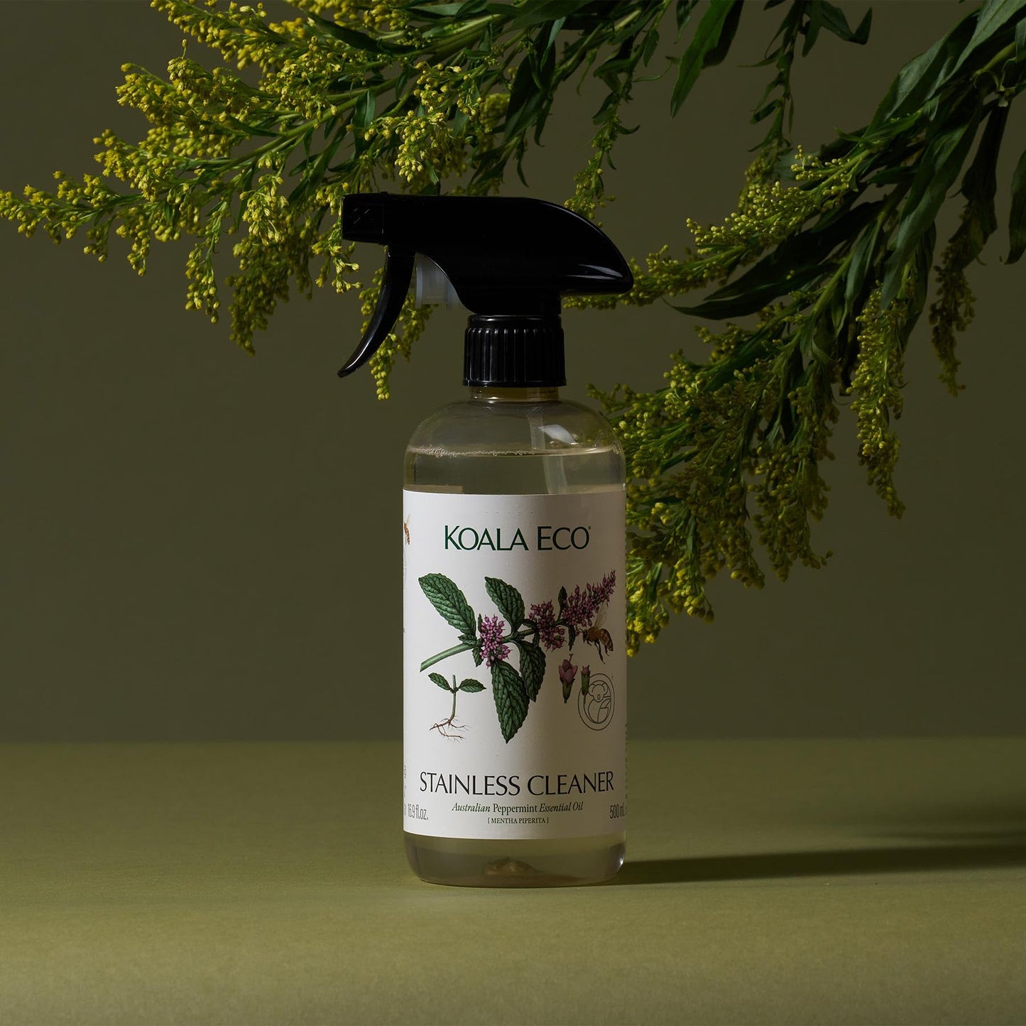 Koala Eco Stainless Steel & Chrome Cleaner - Peppermint Essential Oil - 16oz