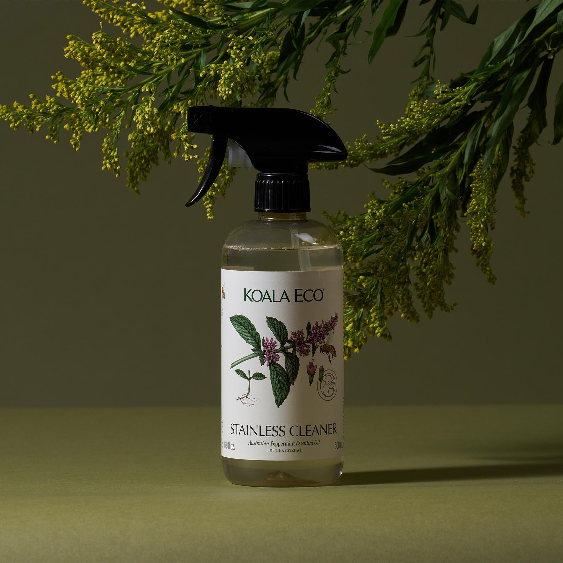 Koala Eco Stainless Steel & Chrome Cleaner - Peppermint Essential Oil - 16oz
