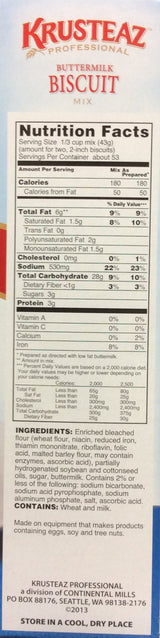 Krusteaz BUTTERMILK BISCUIT Mix 5lbs. (4-Pack) Restaurant Quality