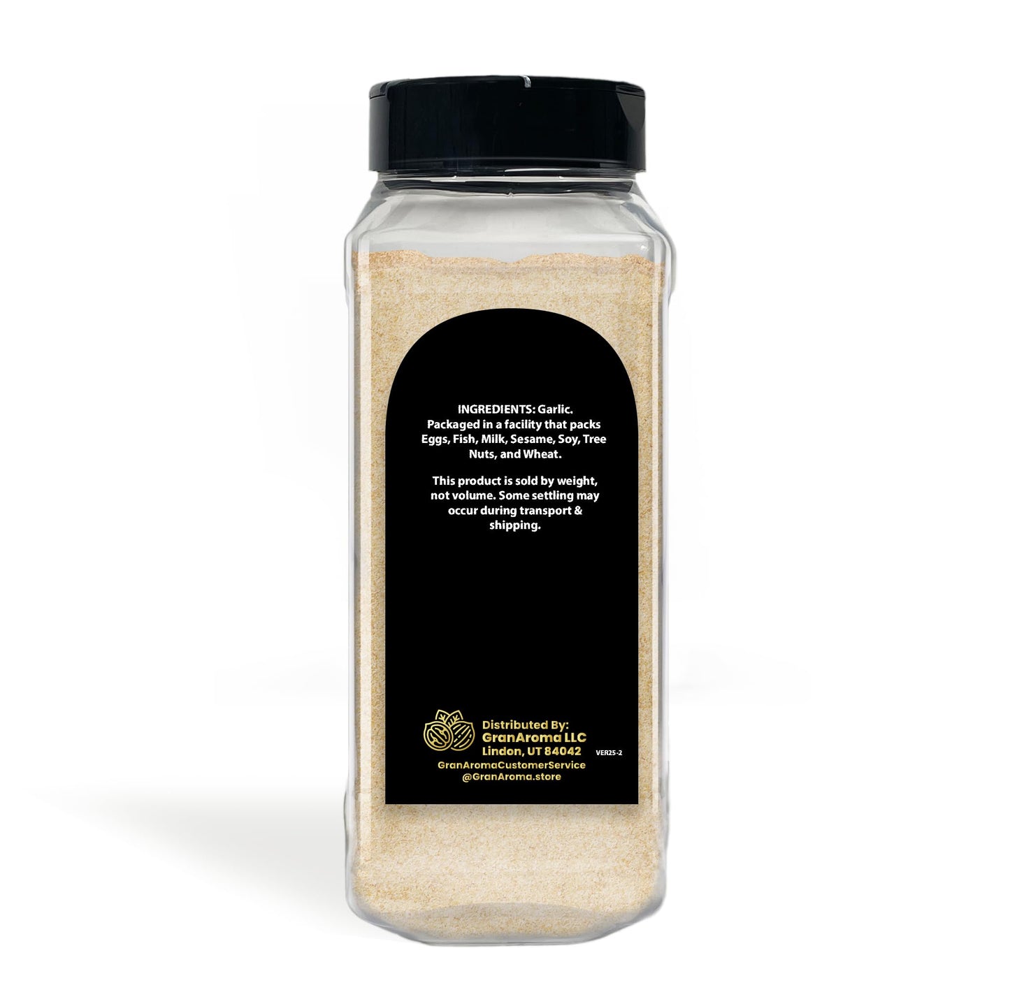 GranAroma Granulated Garlic, 1.4 lb, Versatile Seasoning, Dehydrated