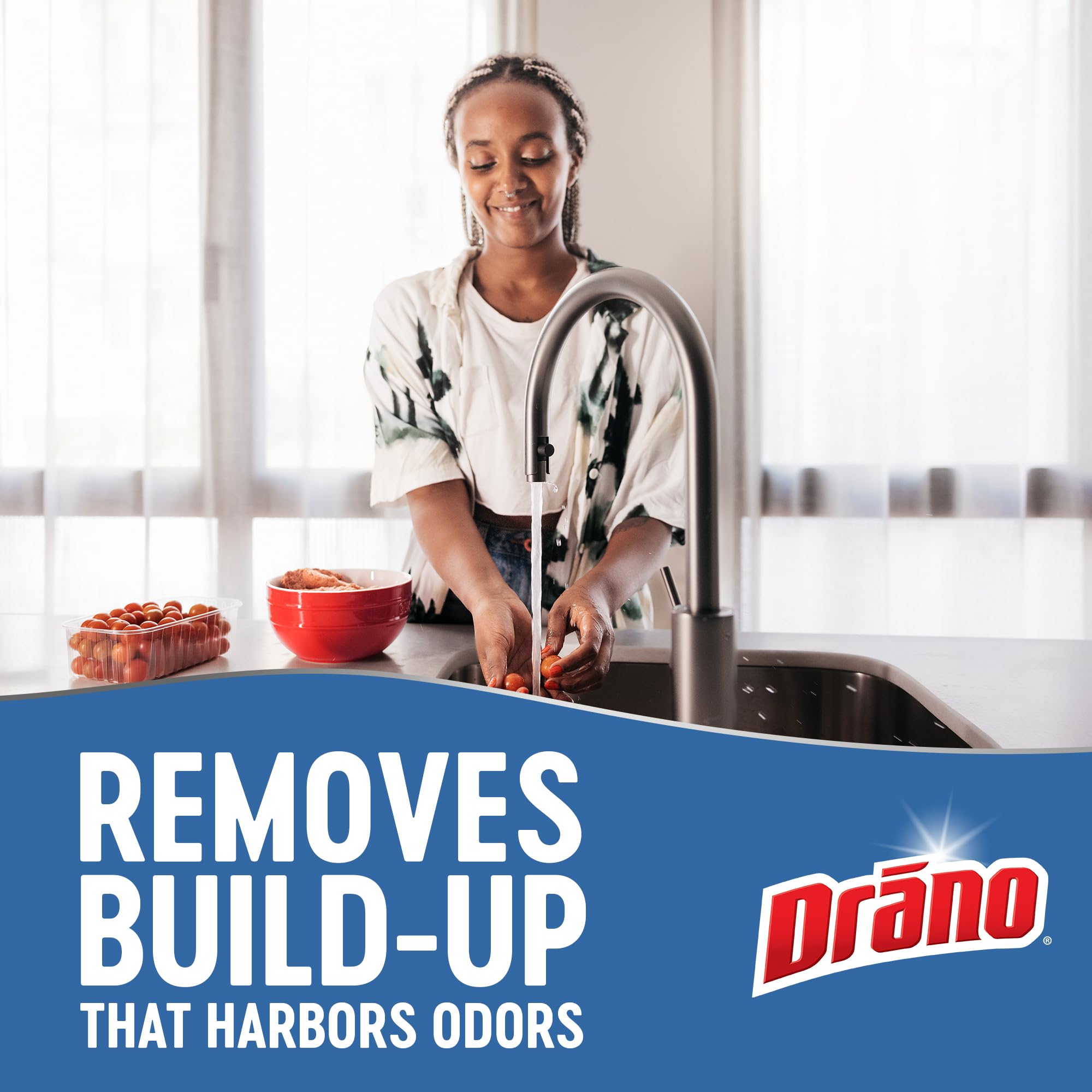 Drano EarlyAction Foamer, Drain Clog Remover & Cleaner, Unclogs Hair, Grease, Soap & Slow Drains, Removes Sources of Odor, Safe for Septic, Pipes